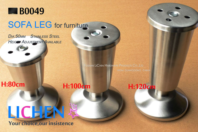 (4 pieces/lot) 50*120mm LICHEN Stainless Steel Legs&Furniture Legs&Cabinet Legs&Cone sofa Leg