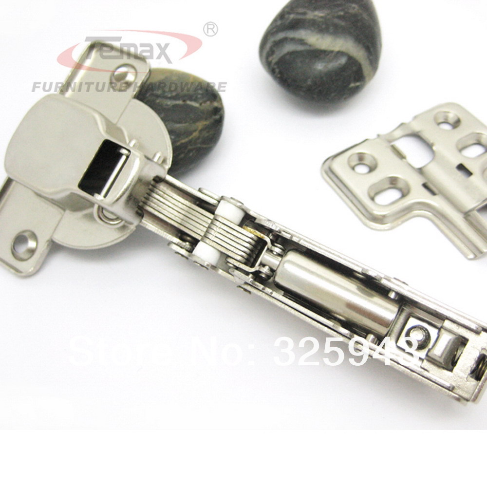 40mm Cup Concealed Soft Closing Half Overlay Hydraulic Satin Nickel Kitchen US Cabinet Furniture Hardware