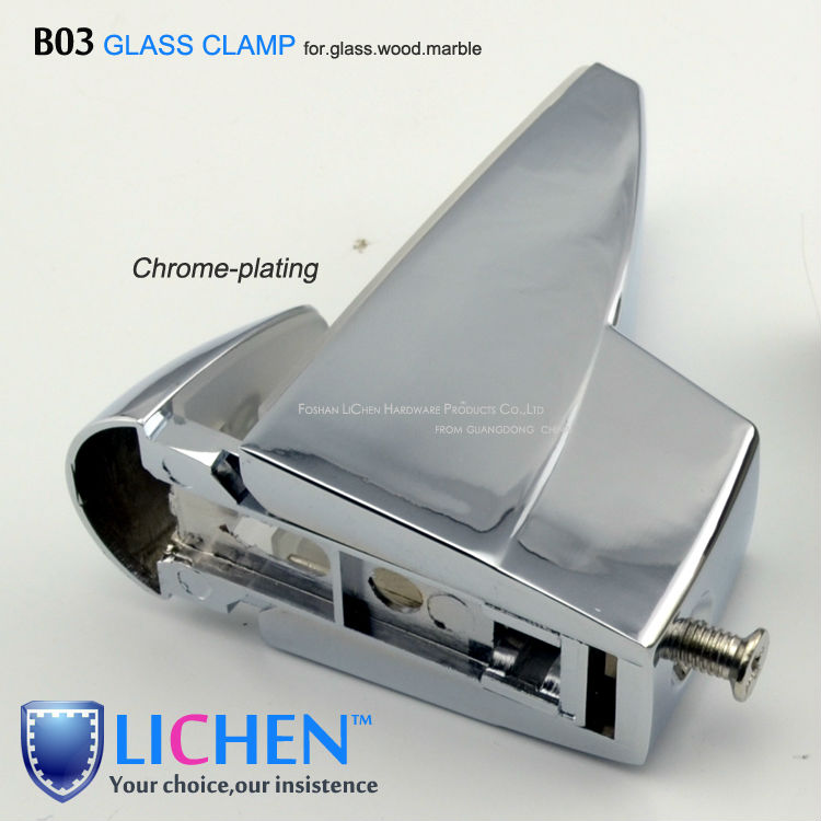 LICHEN(2pcs/lot)Chrome-plating Zinc alloy adjustable glass clamp supports Glass fitting Bathroom glass clamps