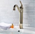 NEW Euro Classic Bathroom Vessel Sink Faucet Swivel Spout Mixer Tap ( Gold Finish)
