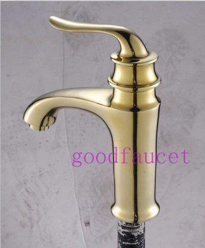 NEW bathroom brass mixer bath basin faucet single handle golden undercounter polish