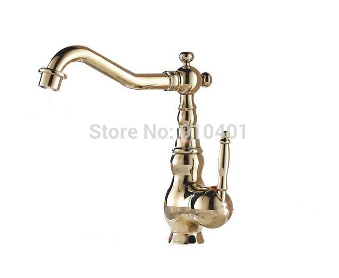 Wholesale And Retail Promotion Luxury Deck Mounted Kitchen Faucet Swivel Spout Vanity Bathroom Sink Mixer Tap