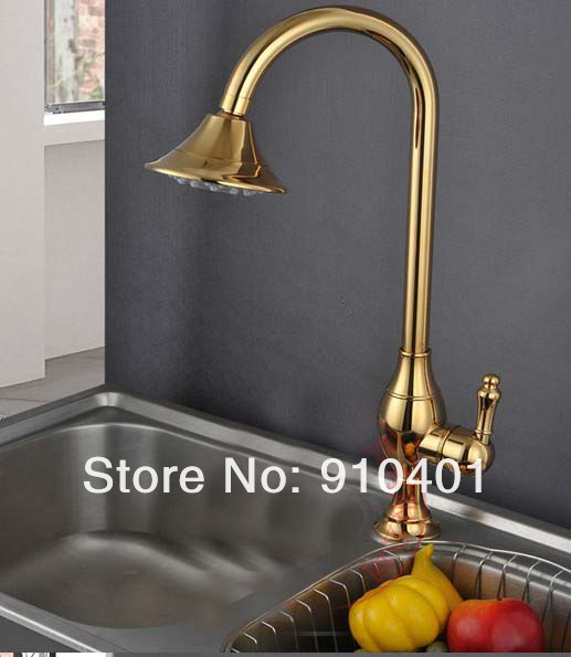 Wholesale And Retail Promotion Polished Golden Finish Solid Brass Bathroom Basin Faucet Rond Sprayer Mixer Tap