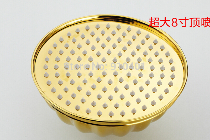 Wholesale And Retail Promotion Golden Brass Rain Shower Faucet Luxury Shower Column Single Handle Tub Mixer Tap