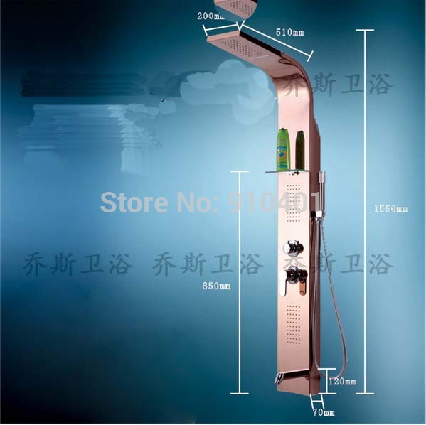 Wholesale And Retail Promotion Golden Waterfall 100pcs Massage Jets Shower Column Shower Panel Tub Hand Shower