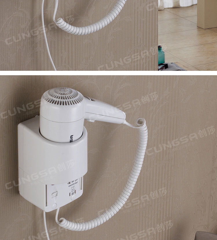 Wholesale And Retail NEW Bathroom Wall Mounted Hair Dryer Dry Hair Machine Electronic Body Dryer-White Color