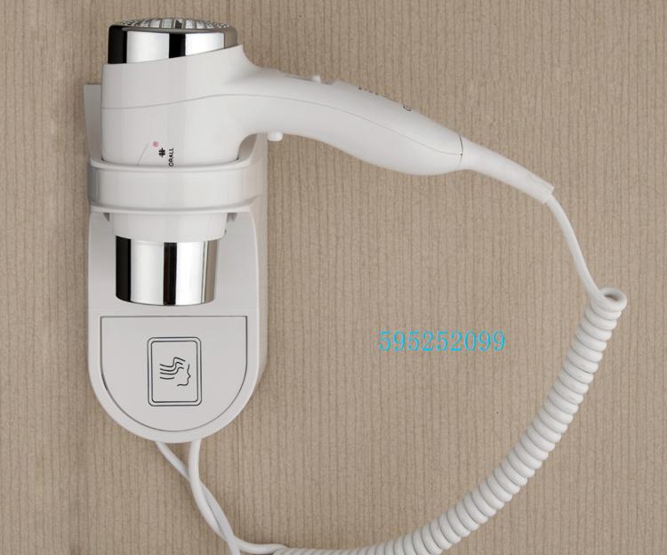 Wholesale And Retail Promotion Wall-Mounted Hair Dryer Bathroom Professional  High Power Hair Dryer White Color