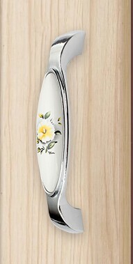 Wholesale Furniture Cabinet handles Drawer knobs Kitchen handle Pull handle 14cm Yellow flower Classical 10pcs/lot Free shipping