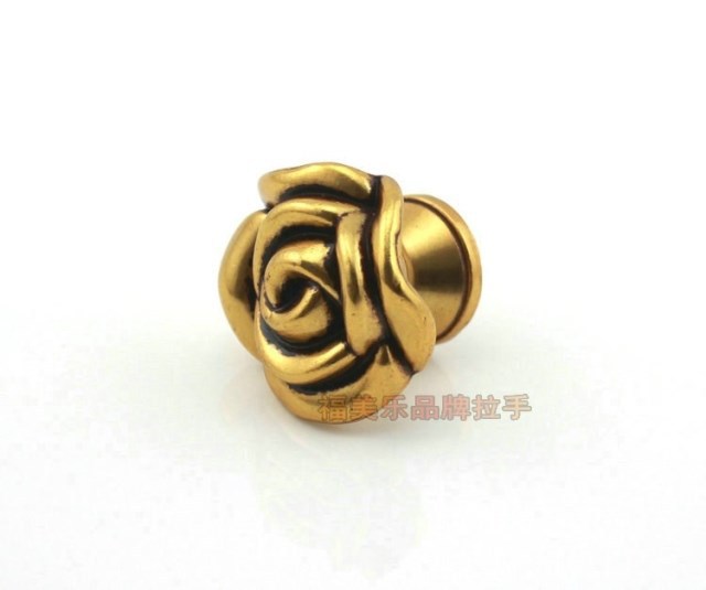 Wholesale Hardware Furniture handles Vintage Europea-style Cabinet knobs and handles Closet Rose handles 10pcs/lot Free shipping