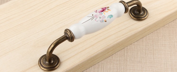 Bronze Tulip Cabinet Wardrobe Cupboard Knob Drawer Door Pulls Handles 128mm 5.04