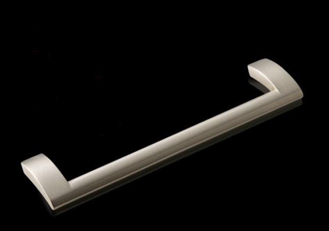 Brushed Stainless Steel Oblique Wave Pop Cabinet Wardrobe Cupboard Knob Drawer Door Pulls Handle 256mm 10.08