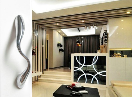 Cool Modern Style Cabinet Wardrobe Cupboard Knob Drawer Pulls Handles 96mm 3.78" MBS235-2