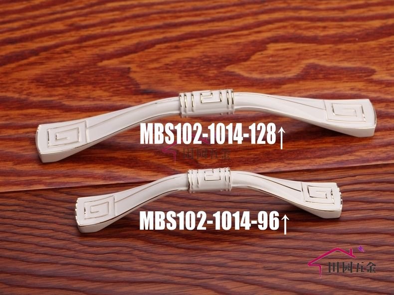 Ivory White MBS102-1014-128 Modern Cabinet Wardrobe Cupboard Drawer Pulls Handles 5.04" 128mm MBS102-2