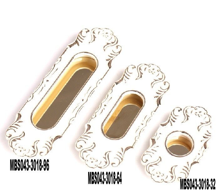 MBS043-4 New Ivory White Invisible Wardrobe Handle Door Cabinet Cupboard Drawer Knob Pulls 1.26