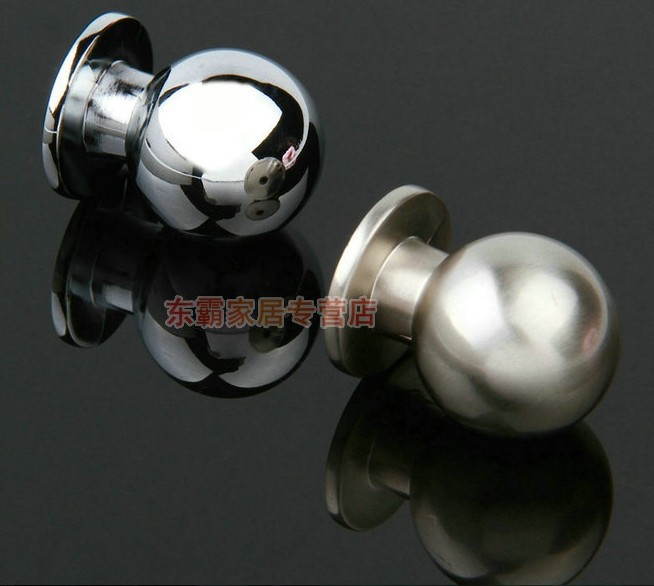 MBS309-2 Brushed Silver Simple Sphere Cabinet Wardrobe Cupboard Knob Drawer Door Pulls Handles 28mm 1.10"