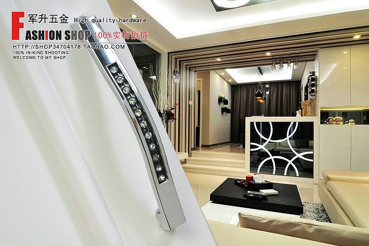 Silver Modern Style Cabinet Wardrobe Knob Drawer Door Pulls Handles 192mm 7.56" MBS258-4