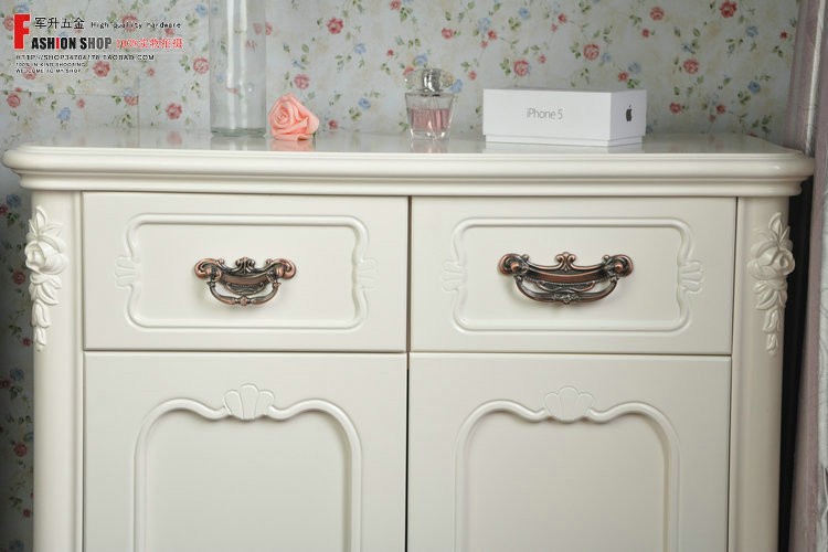 Vintage Red Copper Cabinet Wardrobe Cupboard Kitchen Drawer Pulls Handles 3.74