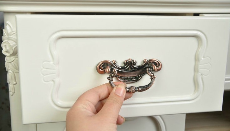 Vintage Red Copper Cabinet Wardrobe Cupboard Kitchen Drawer Pulls Handles 5.04