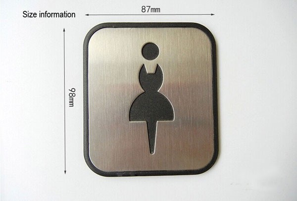 Stainless steel  European contracted style high top toilet door plate indicator for rest room