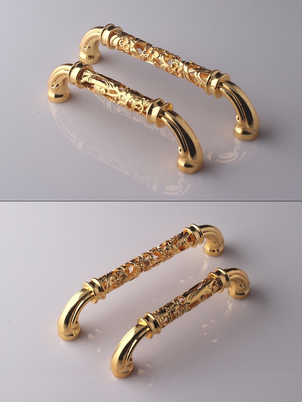 European style Classical real 24k golden high grade zinc alloy knob  furniture handle for cabinet/drawer/closet