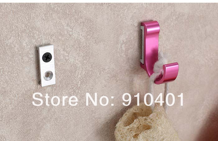 Wholesale And Promotion Luxury Bathroom 7 PCS Colorful Robe Coat Hat Hook Towel Bath Accessory Hanger