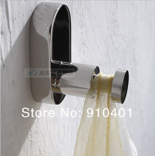 Wholesale And Retail Promotion  Luxury Wall Mounted Bath Towel Hooks Polished Chrome Coat/ Hat Hooks (a pair)