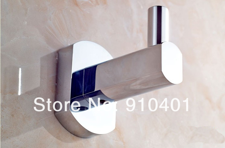 Wholesale And Retail Promotion NEW Chrome Finish Colthes Towel Robe Hook Coat Double Hanger -Wall Door Mounted