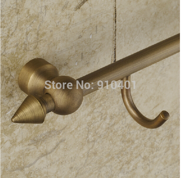 Wholesale And Retail Promotion NEW Luxury Antique Brass 24" Length Bathroom Hooks 5 Pegs Wall Mounted Hangers