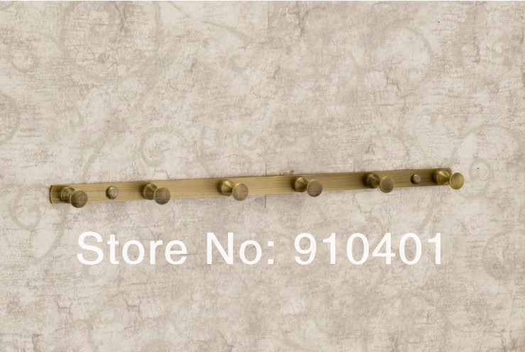 Wholesale And Retail Promotion NEW Luxury Antique Brass Bathroom Accessories Hooks Towel Coat Wall Rack Hangers