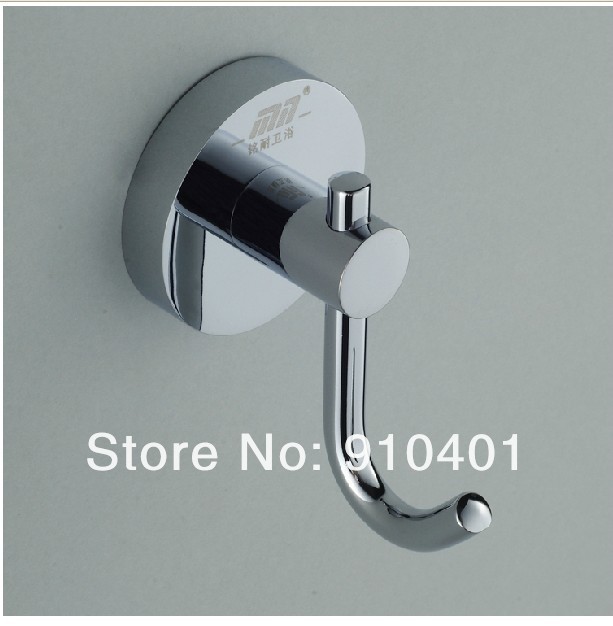 Wholesale And Retail Promotion NEW Wall Mounted Bathroom Chrome Brass Towle Clothes Hook Robe Kitchen Hangers