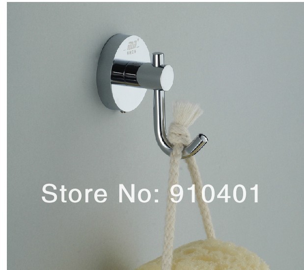 Wholesale And Retail Promotion NEW Wall Mounted Bathroom Chrome Brass Towle Clothes Hook Robe Kitchen Hangers