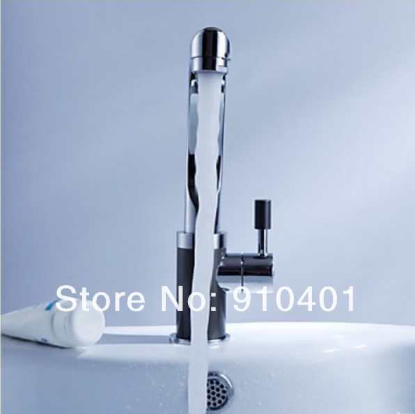 Wholesale And Retail Promotion NEW Deck Mounted Bathroom Basin Faucet Vessel Sink Mixer Tap Single Handle Chrome