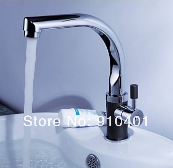 Wholesale And Retail Promotion NEW Deck Mounted Bathroom Basin Faucet Vessel Sink Mixer Tap Single Handle Chrome