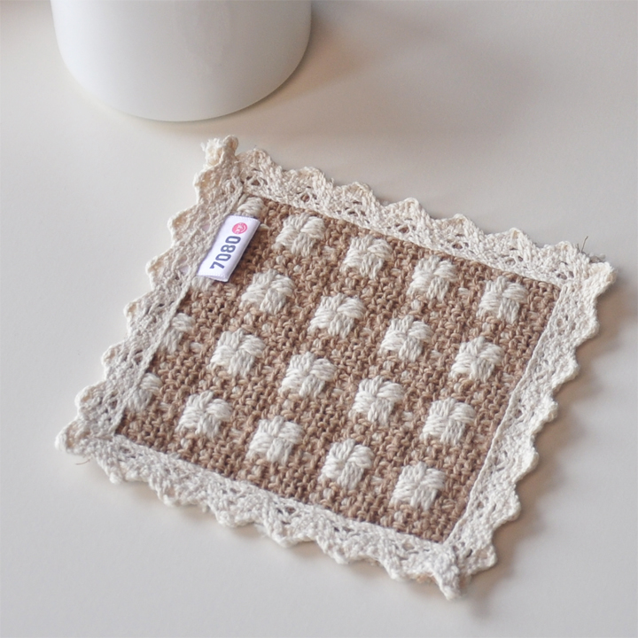 10PCS/LOT 100% cotton knitted insulation mat placemat cup pad bowl pad coasters(11cm*11cm)