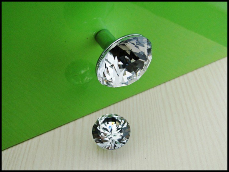 K9 Crystal Glass Chorme Star Handle Knob Cabinet Door New (Diameter.:25mm)