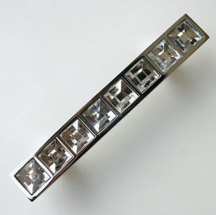 Crystal Handle for Furniture 64mm Drawer Pulls Dresser Handles Chrome Plated ( Pitch:64mm)