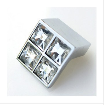 Square Shape Crystal Drawer Knobs Dresser Knobs Pulls Furniture Cabinet Handles(pitch: 16mm)
