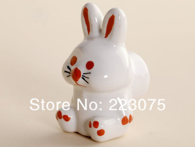 - ceramic animal Cabinet DRAWER Pull Dresser pull/ Kitchen  knob door handel with screw 10pcs/lot