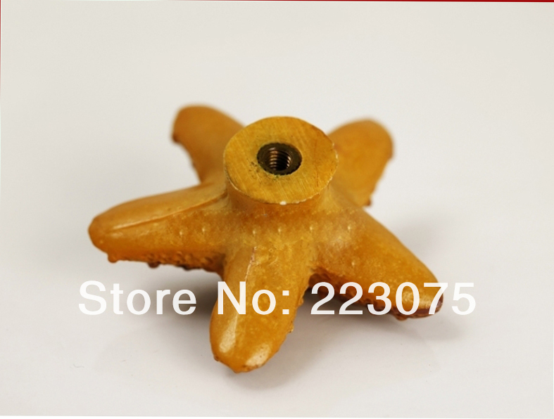 - resin sea animal Cabinet DRAWER Pull Dresser pull/ Kitchen  knob door handel with screw 10pcs/lot