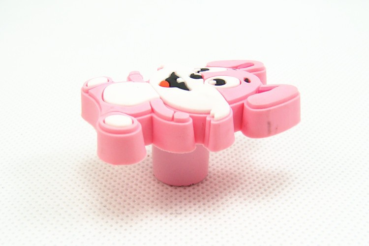 -10pcs/lot Drawer Knobs / kids handles and knobs / Cabinet knob for kis Pink rabbit
