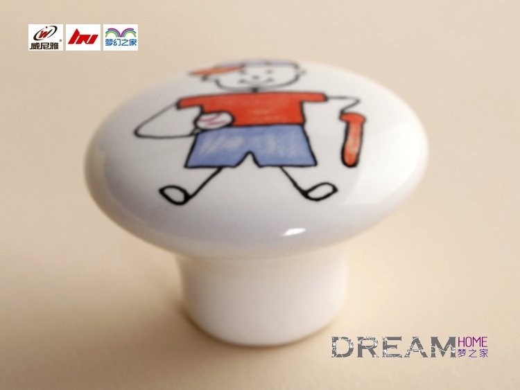 10pcs 38mm Sport series Ceramic knob sepcial for Kids/  Cabinet DRAWER Pull KNOB Handle