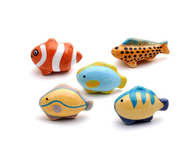 10pcs Fish series Ceramic children room cabinet pull handle special for Kids/ kids room bedstand knobs