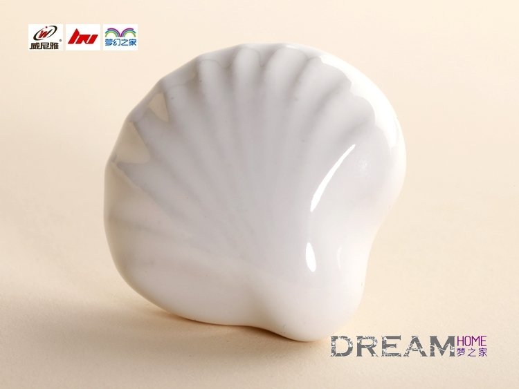 47mm White shell Ceramic knob / country style/  DRAWER Pull KNOB Handle