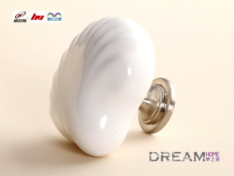 47mm White shell Ceramic knob / country style/  DRAWER Pull KNOB Handle