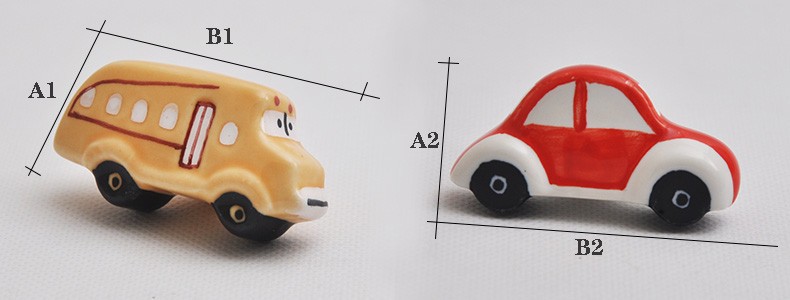 8pcs bus car series Ceramic knob sepcial for Kids/  Cabinet DRAWER Pull KNOB Handle