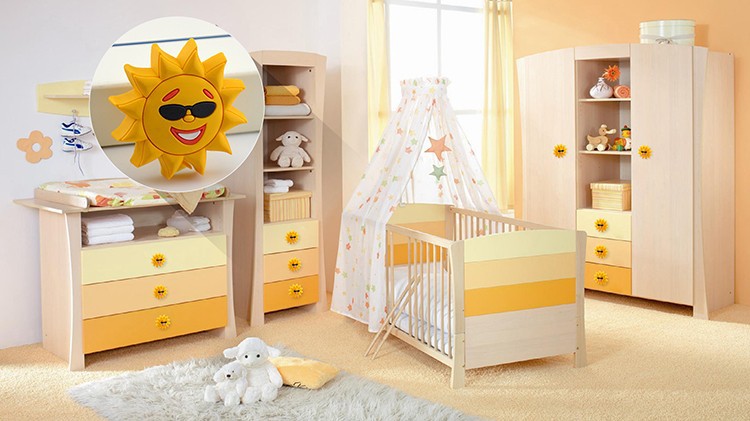 2PCS for soft kids cool sun furniture handles drawer pulls kids bedroom dresser knobs