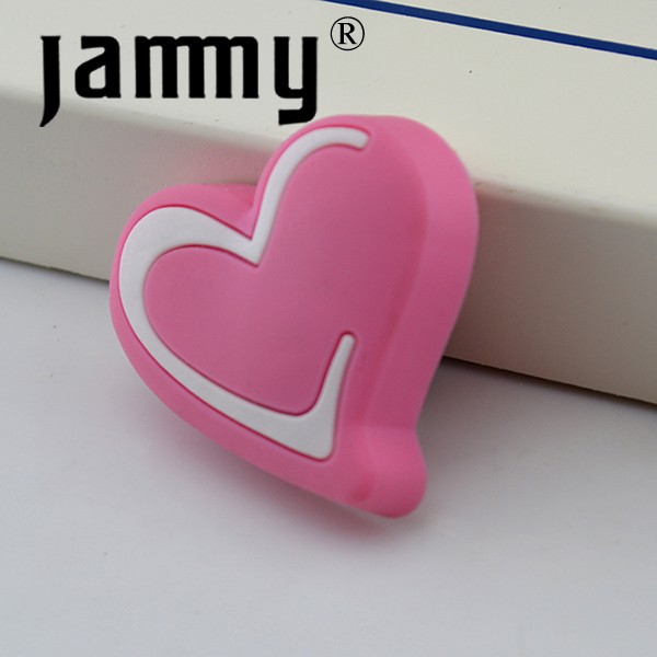 2PCS for soft kids pink heart furniture handles drawer pulls kids bedroom dresser knobs