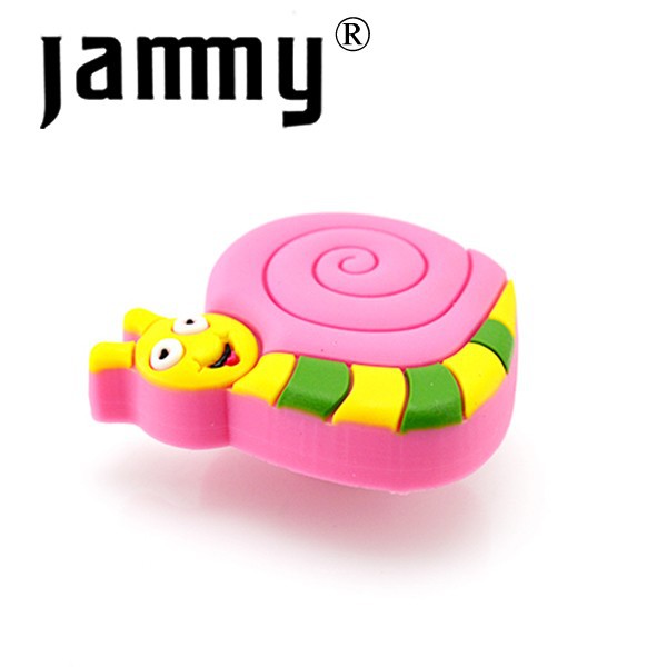 2PCS for soft kids pink snail furniture handles drawer pulls kids bedroom dresser knobs