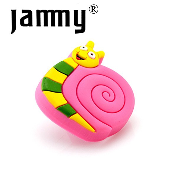 2PCS for soft kids pink snail furniture handles drawer pulls kids bedroom dresser knobs