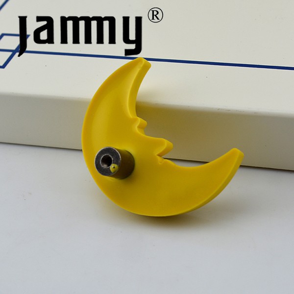 2PCS for soft kids yellow moon furniture handles drawer pulls kids bedroom dresser knobs